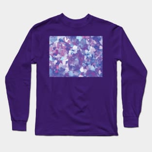 Blue and purple abstract.Blue and purple oil painting on canvas Long Sleeve T-Shirt